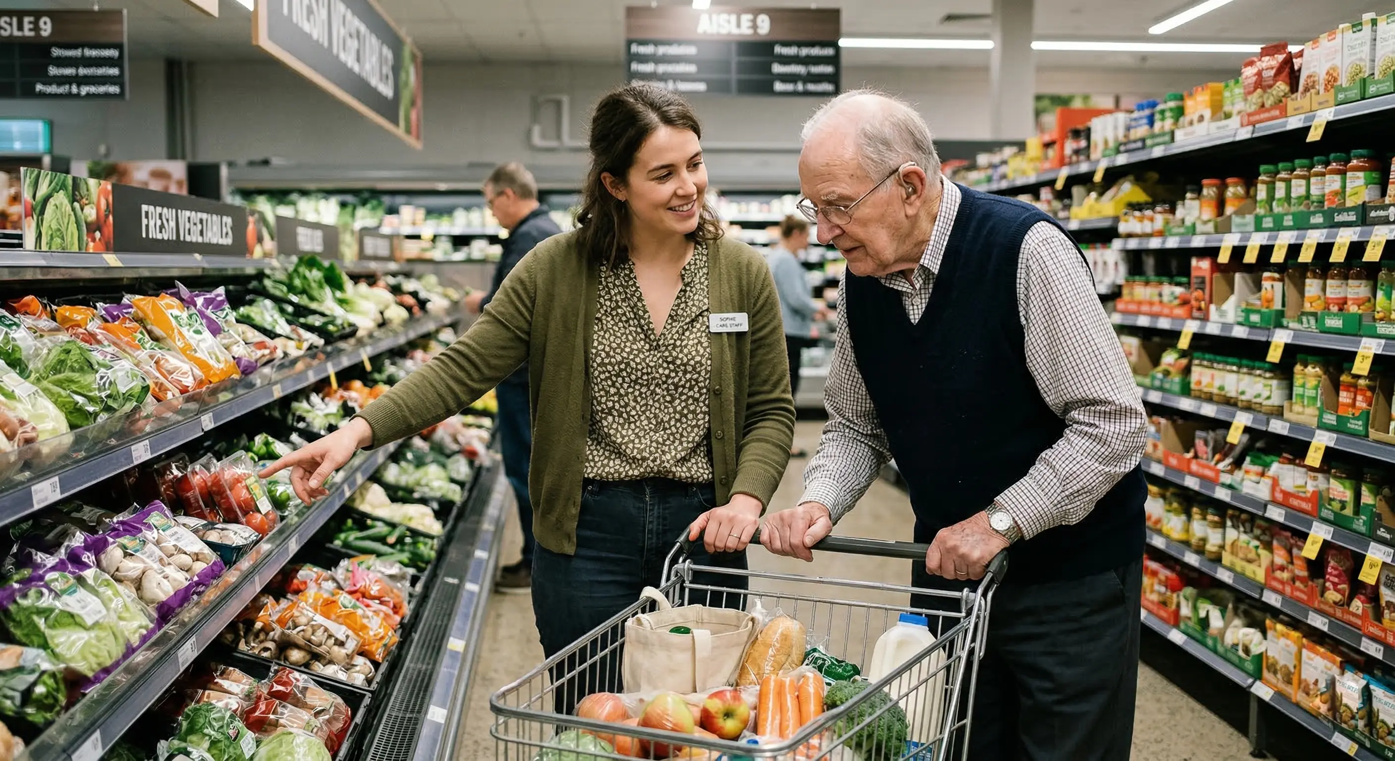 Aide aux courses et accompagnement extérieur